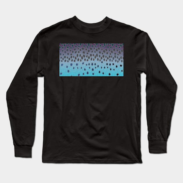 Rainbow Camo Blue Cover Long Sleeve T-Shirt by MikaelJenei